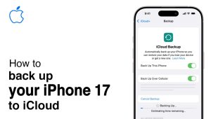 back up iphone 17 to icloud