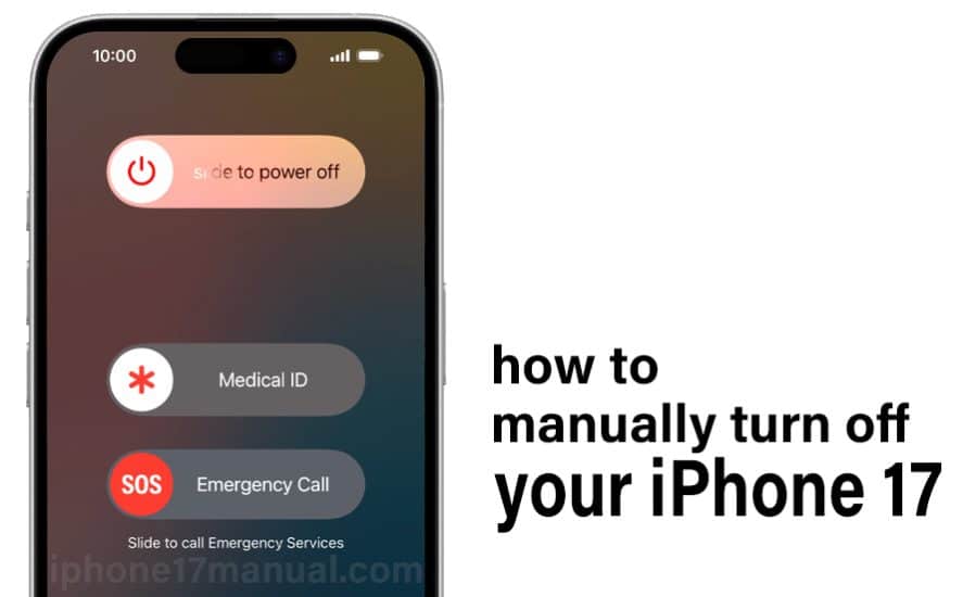 turn off iphone 17 manually