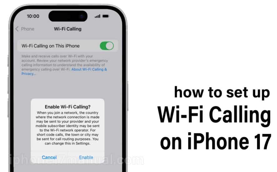 wifi calling on iphone 17