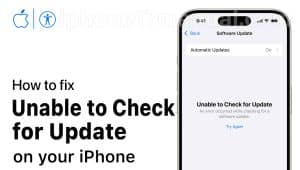 fix unable to check for update on iphone 17