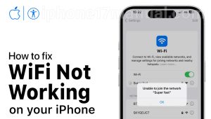 how to fix wifi not working on iphone 17