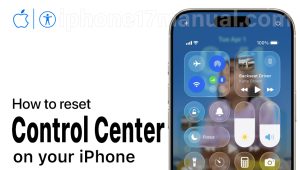 reset control center on iphone 17