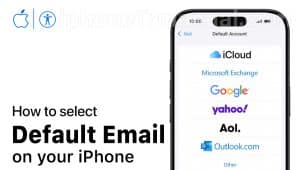 select default email on iphone 17