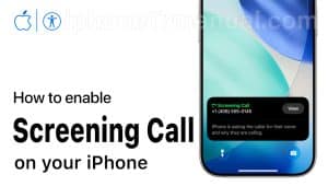 turn on call screening on iphone 17